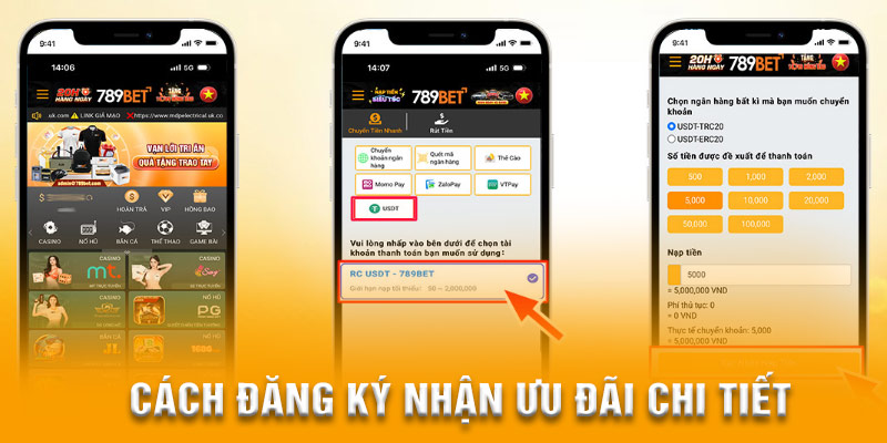 Vào mục khuyến mãi 789BET để lựa chọn chương trình